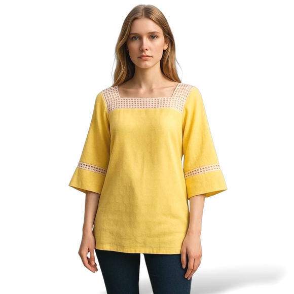 Lilly Pulitzer Tops - Lilly Pulitzer Bees Knees Tunic‎ Jacquard Floral Lemon Sorbet Women's Size 2 NWT